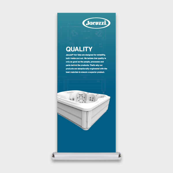 Jacuzzi® Hot Tubs Quality Retractable Banner