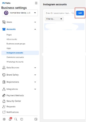 adding an instagram account to your Meta Business account